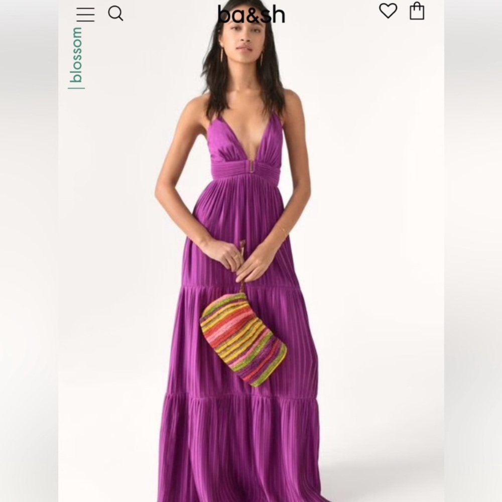 BA&SH Long Purple Dress
